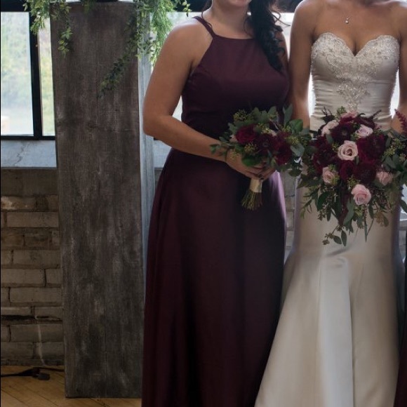 wine colored bridesmaid dresses